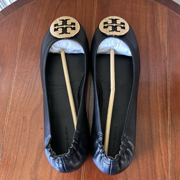 Tory Burch Minnie Travel Flat Black Size 10 New! - Picture 8 of 9